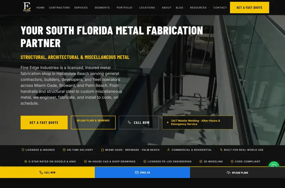 Fine Edge Industries website